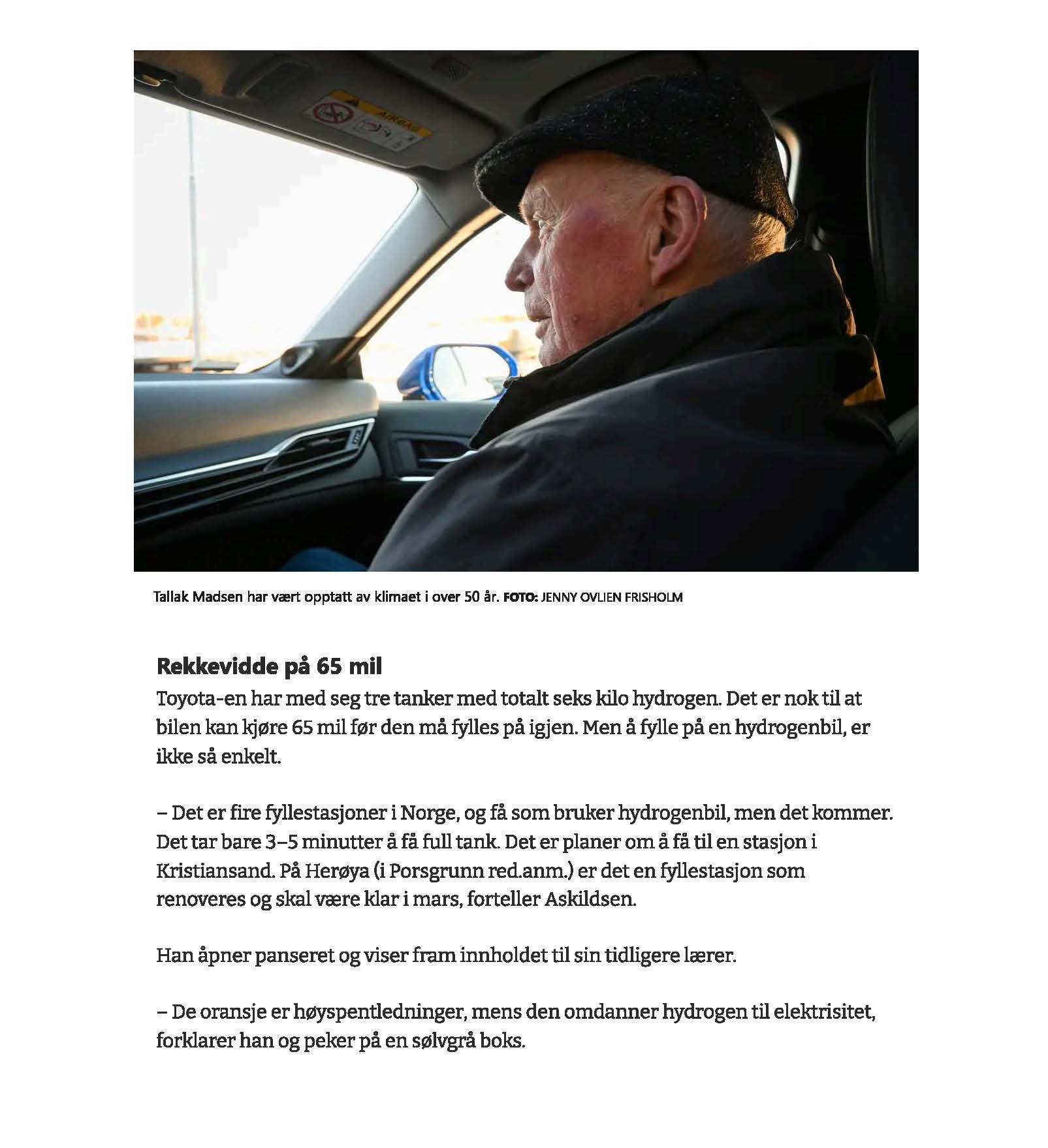 Læreren spådde at hydrogen er framtiden – nå er dette fulltidsjobben til den tidligere eleven Læreren spådde at hydrogen er framtiden – nå er dette fulltidsjobben til den tidligere eleven